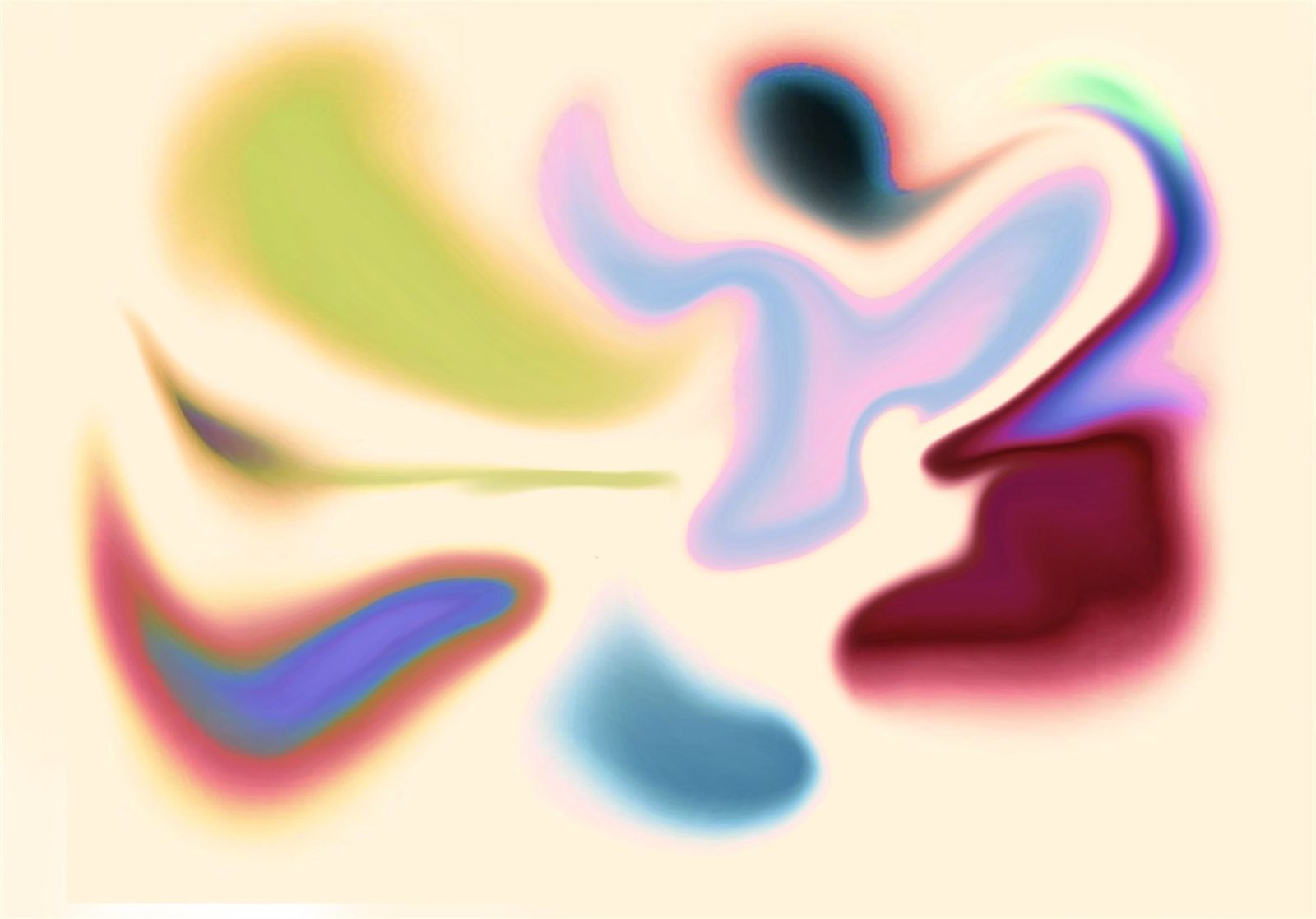 Soft gradient colour fields on a cream ground from the Colors series